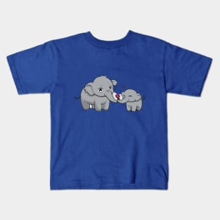 Mother And baby Elephant Kids T-Shirt